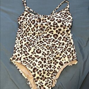 Leopard Print One-Piece Swimsuit